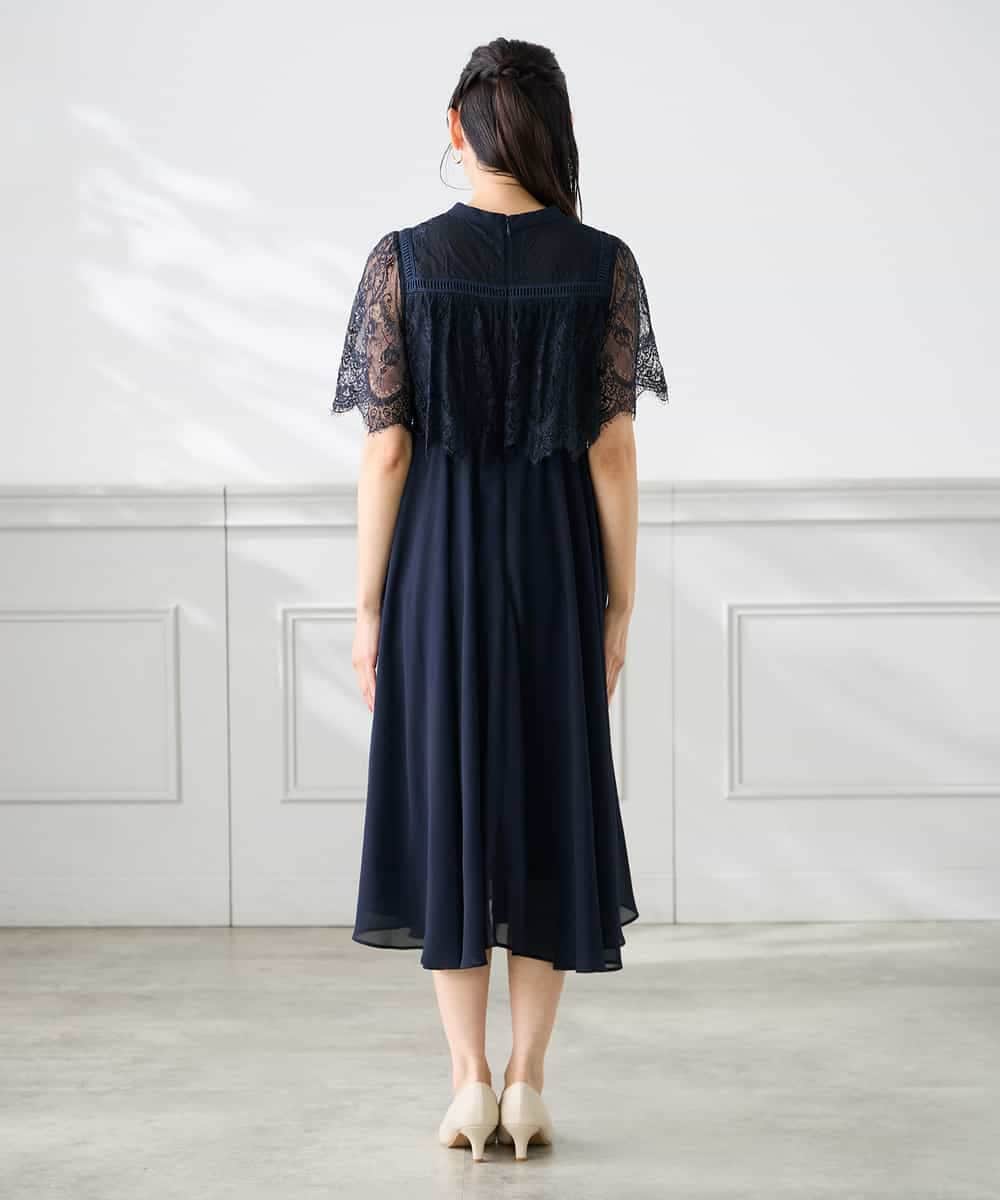 KAEGF10159 a.v.v Elmi(アー・ヴェ・ヴェ) 【低身長サイズ】【結婚式/お呼ばれに】レースドッキングワンピース スモーキーピンク