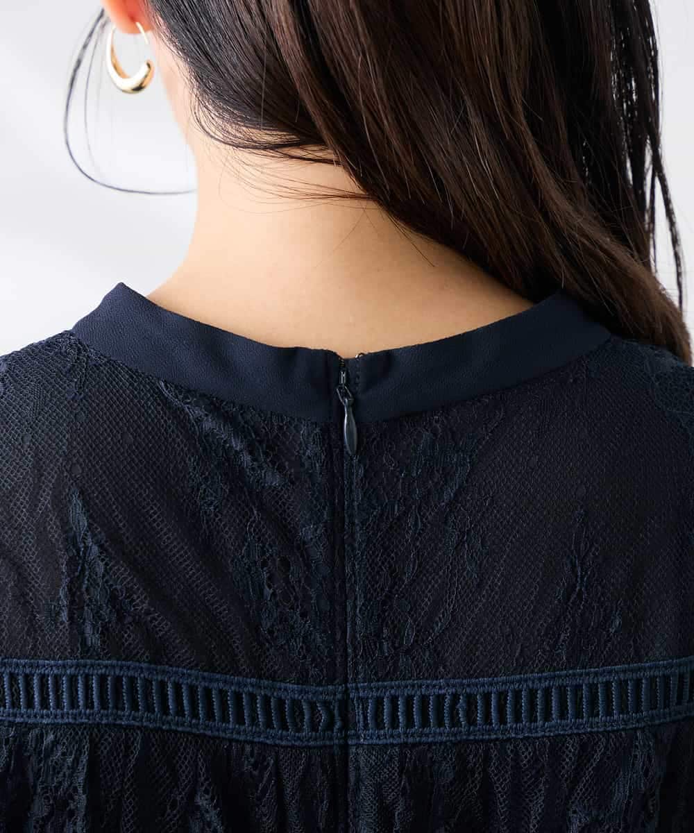 KAEGF10159 a.v.v Elmi(アー・ヴェ・ヴェ) 【低身長サイズ】【結婚式/お呼ばれに】レースドッキングワンピース スモーキーピンク