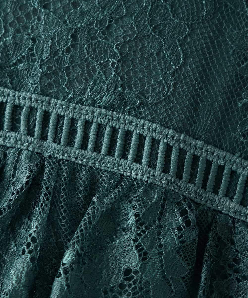 KAEGF10159 a.v.v Elmi(アー・ヴェ・ヴェ) 【低身長サイズ】【結婚式/お呼ばれに】レースドッキングワンピース スモーキーピンク