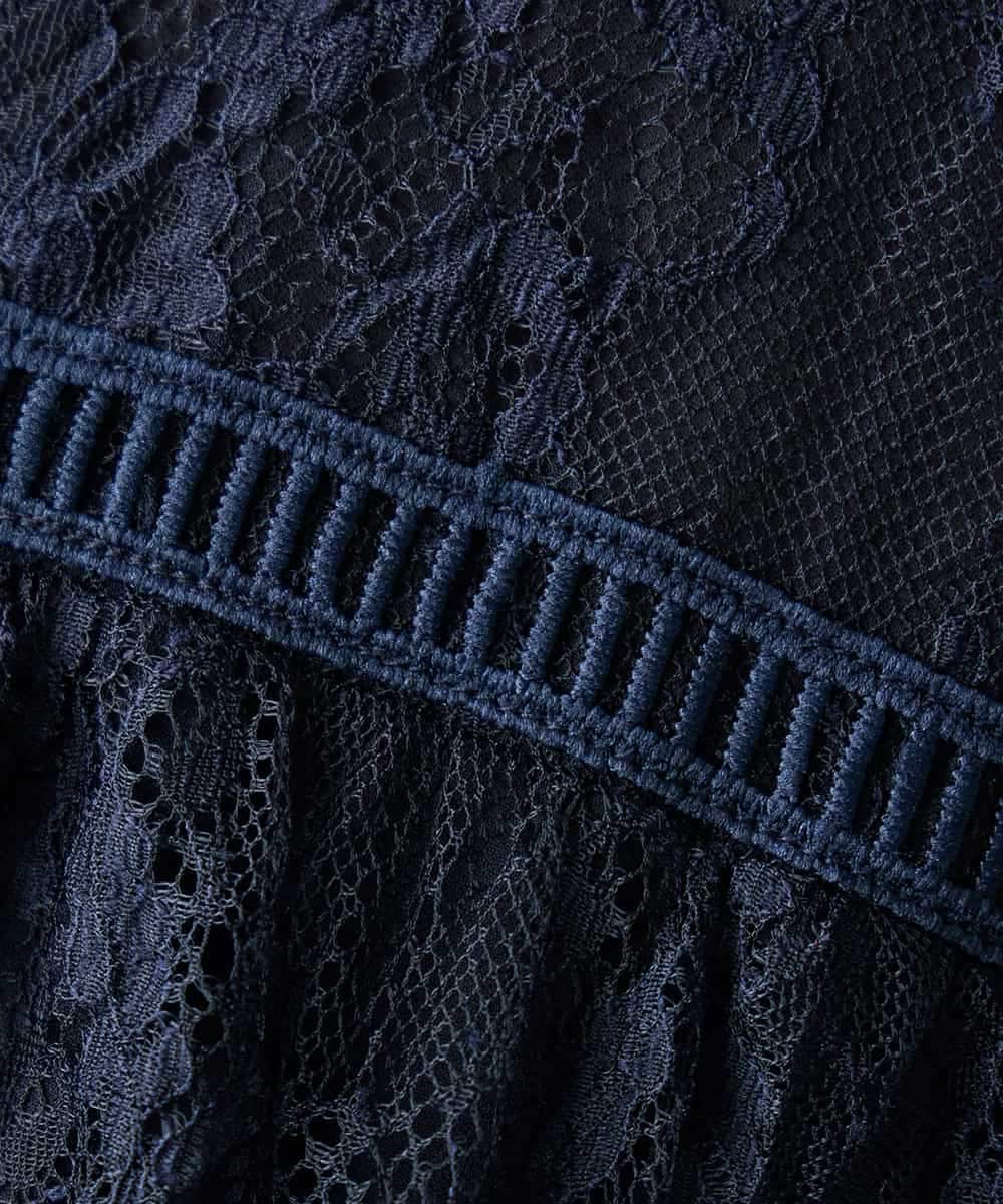 KAEGF10159 a.v.v Elmi(アー・ヴェ・ヴェ) 【低身長サイズ】【結婚式/お呼ばれに】レースドッキングワンピース スモーキーピンク