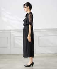 KAEGF12149 a.v.v Elmi(アー・ヴェ・ヴェ) 【低身長サイズ】【結婚式/お呼ばれに】ラッフルティアードオールインワンドレス スモーキーブルー