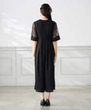 KAEGF12149 a.v.v Elmi(アー・ヴェ・ヴェ) 【低身長サイズ】【結婚式/お呼ばれに】ラッフルティアードオールインワンドレス スモーキーブルー