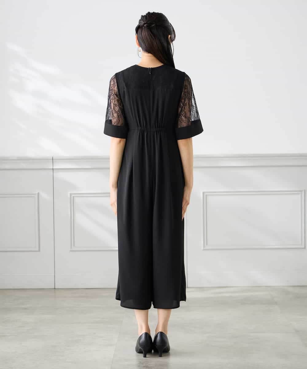 KAEGF12149 a.v.v Elmi(アー・ヴェ・ヴェ) 【低身長サイズ】【結婚式/お呼ばれに】ラッフルティアードオールインワンドレス スモーキーブルー