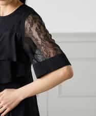 KAEGF12149 a.v.v Elmi(アー・ヴェ・ヴェ) 【低身長サイズ】【結婚式/お呼ばれに】ラッフルティアードオールインワンドレス スモーキーブルー