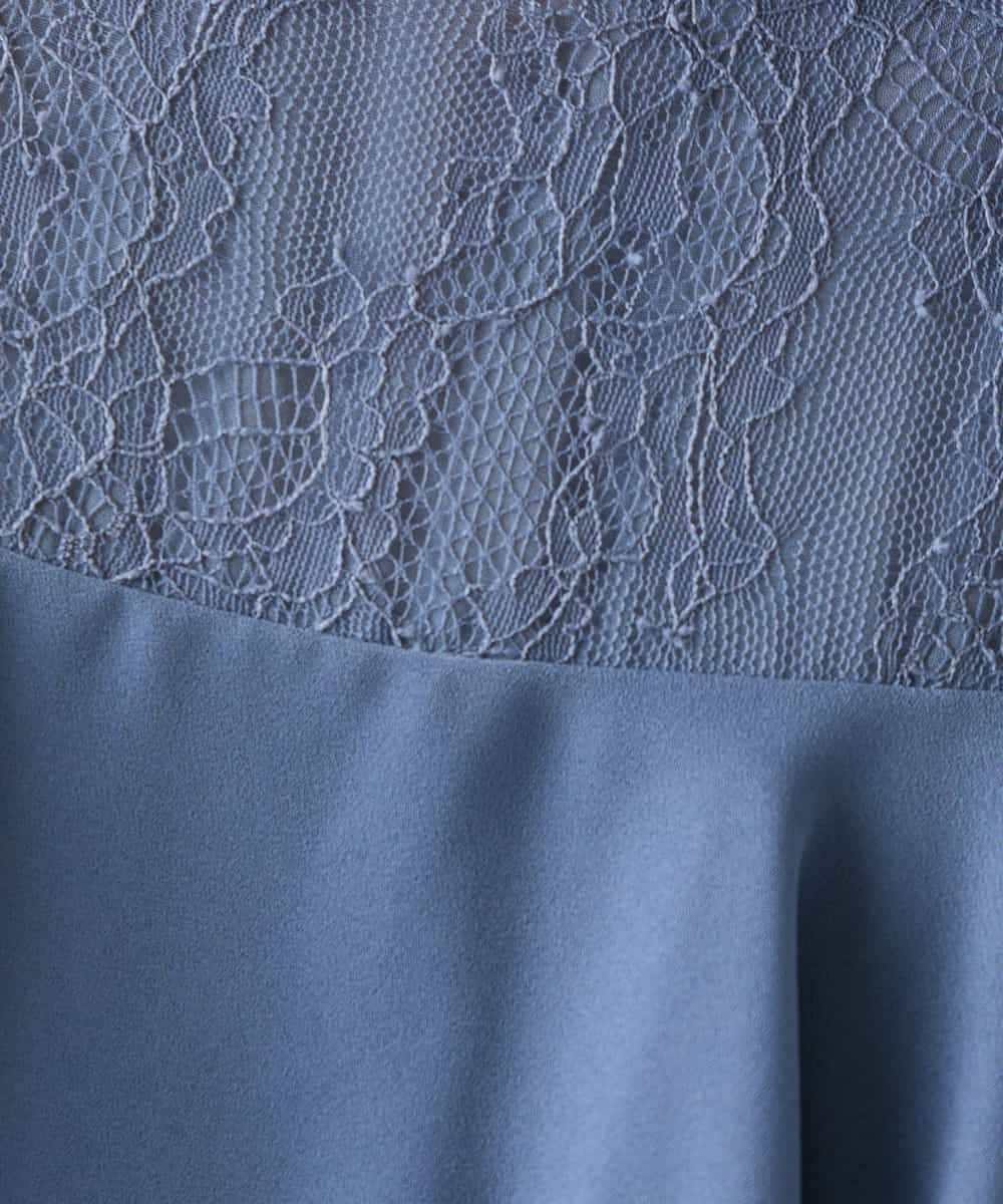 KAEGF12149 a.v.v Elmi(アー・ヴェ・ヴェ) 【低身長サイズ】【結婚式/お呼ばれに】ラッフルティアードオールインワンドレス スモーキーブルー