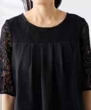 KAEGF13149 a.v.v Elmi(アー・ヴェ・ヴェ) 【低身長サイズ】【結婚式/お呼ばれに】レースドッキングブラウス・パンツセットアップ ブルー