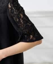 KAEGF13149 a.v.v Elmi(アー・ヴェ・ヴェ) 【低身長サイズ】【結婚式/お呼ばれに】レースドッキングブラウス・パンツセットアップ ブルー