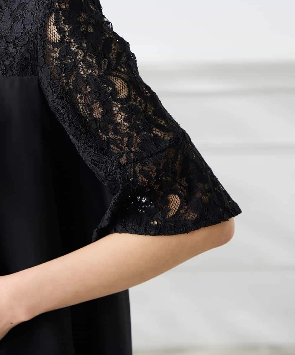 KAEGF13149 a.v.v Elmi(アー・ヴェ・ヴェ) 【低身長サイズ】【結婚式/お呼ばれに】レースドッキングブラウス・パンツセットアップ ブルー