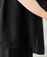 KAEGF13149 a.v.v Elmi(アー・ヴェ・ヴェ) 【低身長サイズ】【結婚式/お呼ばれに】レースドッキングブラウス・パンツセットアップ ブルー