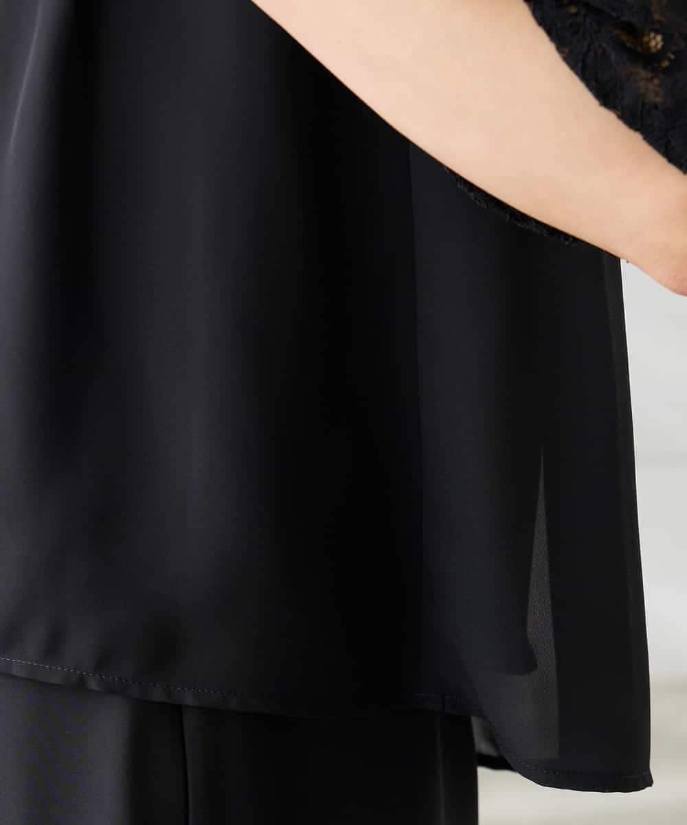 KAEGF13149 a.v.v Elmi(アー・ヴェ・ヴェ) 【低身長サイズ】【結婚式/お呼ばれに】レースドッキングブラウス・パンツセットアップ ブルー