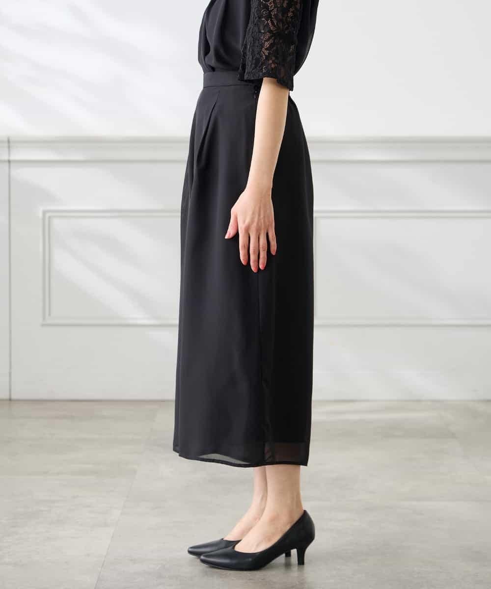 KAEGF13149 a.v.v Elmi(アー・ヴェ・ヴェ) 【低身長サイズ】【結婚式/お呼ばれに】レースドッキングブラウス・パンツセットアップ ブルー