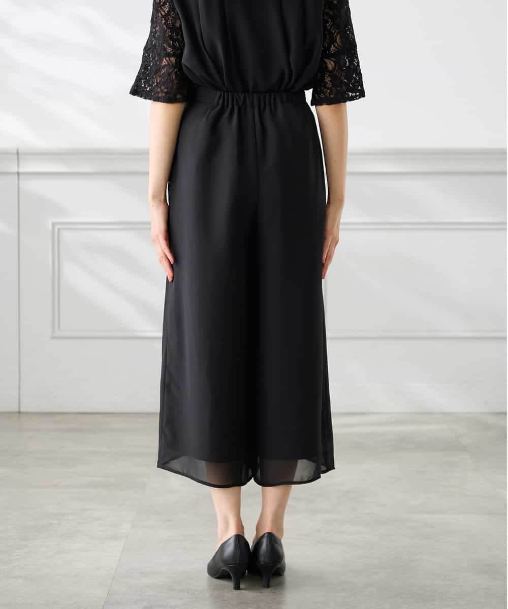 KAEGF13149 a.v.v Elmi(アー・ヴェ・ヴェ) 【低身長サイズ】【結婚式/お呼ばれに】レースドッキングブラウス・パンツセットアップ ブルー