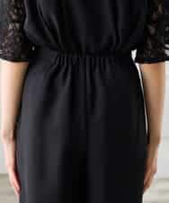 KAEGF13149 a.v.v Elmi(アー・ヴェ・ヴェ) 【低身長サイズ】【結婚式/お呼ばれに】レースドッキングブラウス・パンツセットアップ ブルー