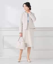 KAHCD01079 a.v.v Elmi(アー・ヴェ・ヴェ) 【低身長サイズ】【洗える/ストレッチ/セットアップ対応】ダブルクロスタイトスカート ネイビー