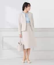 KAHCD01079 a.v.v Elmi(アー・ヴェ・ヴェ) 【低身長サイズ】【洗える/ストレッチ/セットアップ対応】ダブルクロスタイトスカート ネイビー