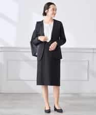 KAHCD01079 a.v.v Elmi(アー・ヴェ・ヴェ) 【低身長サイズ】【洗える/ストレッチ/セットアップ対応】ダブルクロスタイトスカート ネイビー