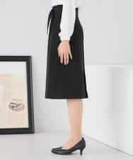 KAHCD01079 a.v.v Elmi(アー・ヴェ・ヴェ) 【低身長サイズ】【洗える/ストレッチ/セットアップ対応】ダブルクロスタイトスカート ネイビー