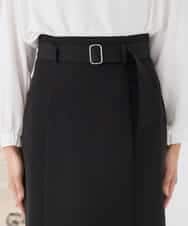 KAHCD01079 a.v.v Elmi(アー・ヴェ・ヴェ) 【低身長サイズ】【洗える/ストレッチ/セットアップ対応】ダブルクロスタイトスカート ネイビー