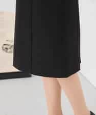 KAHCD01079 a.v.v Elmi(アー・ヴェ・ヴェ) 【低身長サイズ】【洗える/ストレッチ/セットアップ対応】ダブルクロスタイトスカート ネイビー