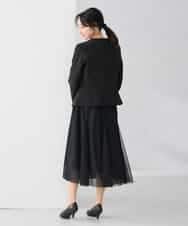 KAHCD02069 a.v.v Elmi(アー・ヴェ・ヴェ) 【低身長サイズ】【洗える】チュールマーメイドスカート ネイビー