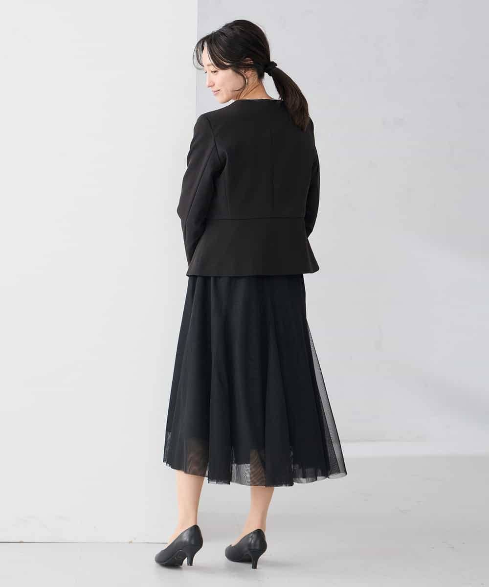 KAHCD02069 a.v.v Elmi(アー・ヴェ・ヴェ) 【低身長サイズ】【洗える】チュールマーメイドスカート ネイビー