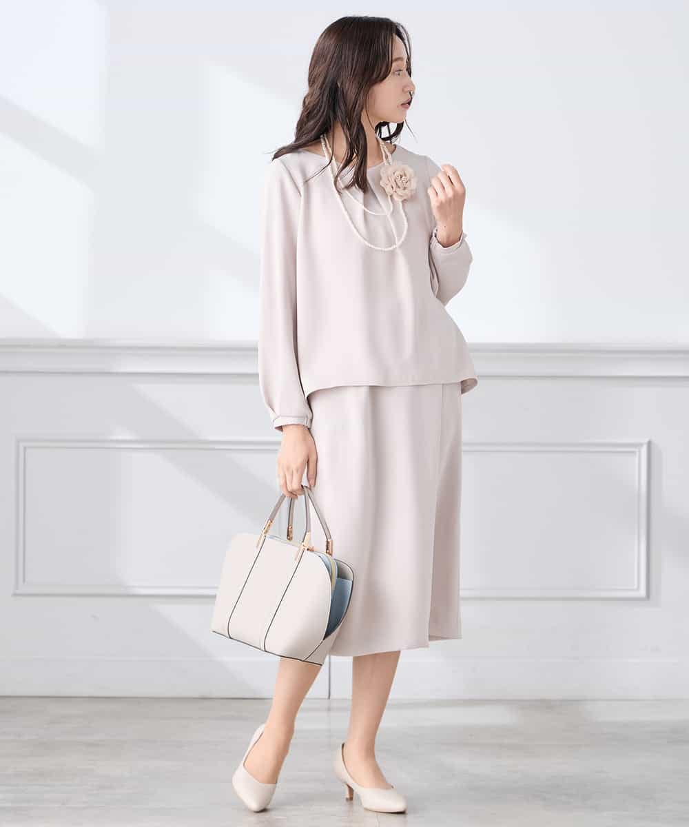 KAHCD03069 a.v.v Elmi(アー・ヴェ・ヴェ) 【低身長サイズ】サテンナロースカート【洗える/速乾/毛玉になりにくい/イージーケア】 ネイビー