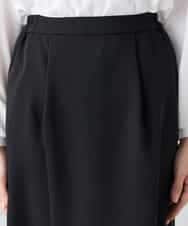 KAHCD03069 a.v.v Elmi(アー・ヴェ・ヴェ) 【低身長サイズ】サテンナロースカート【洗える/速乾/毛玉になりにくい/イージーケア】 ネイビー