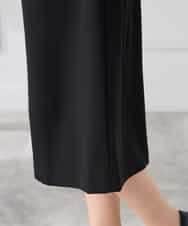 KAHCD03069 a.v.v Elmi(アー・ヴェ・ヴェ) 【低身長サイズ】サテンナロースカート【洗える/速乾/毛玉になりにくい/イージーケア】 ネイビー