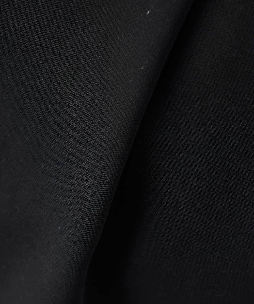 KAHCD03069 a.v.v Elmi(アー・ヴェ・ヴェ) 【低身長サイズ】サテンナロースカート【洗える/速乾/毛玉になりにくい/イージーケア】 ネイビー