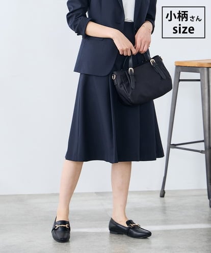 KAHFE20079 a.v.v Elmi 【低身長サイズ】【洗える/UVカット】リネンライクストレッチフレアスカート