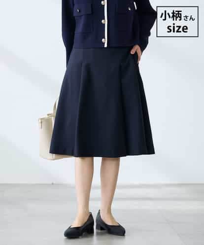 KAHFE20079 a.v.v Elmi 【低身長サイズ】【洗える/UVカット】リネンライクストレッチフレアスカート