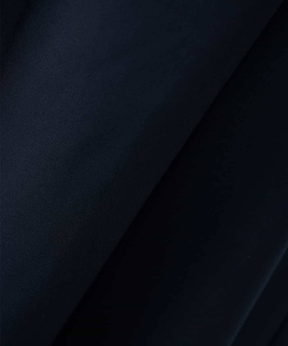 KAHFE20079 a.v.v Elmi(アー・ヴェ・ヴェ) 【低身長サイズ】【洗える/UVカット】リネンライクストレッチフレアスカート ネイビー