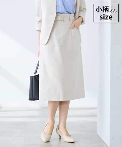 KAHFE21079 a.v.v Elmi 【低身長サイズ】【洗える/UVカット】リネンライクストレッチタイトスカート