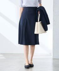 KAHGE30079 a.v.v Elmi(アー・ヴェ・ヴェ) 【低身長サイズ】サマーストレッチフレアスカート【接触冷感/イージーケア/UVカット/吸水速乾】 ライトグレー