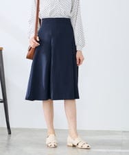 KAHGE30079 a.v.v Elmi(アー・ヴェ・ヴェ) 【低身長サイズ】サマーストレッチフレアスカート【接触冷感/イージーケア/UVカット/吸水速乾】 ライトグレー