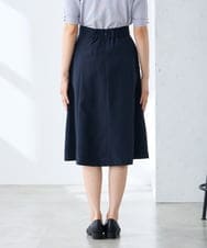 KAHGE30079 a.v.v Elmi(アー・ヴェ・ヴェ) 【低身長サイズ】サマーストレッチフレアスカート【接触冷感/イージーケア/UVカット/吸水速乾】 ライトグレー