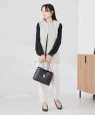 KAJCD01119 a.v.v Elmi(アー・ヴェ・ヴェ) 【低身長サイズ】ミックスツイードペプラムジレ アイボリー