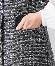 KAJCD01119 a.v.v Elmi(アー・ヴェ・ヴェ) 【低身長サイズ】ミックスツイードペプラムジレ アイボリー