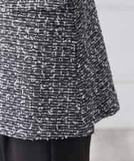 KAJCD01119 a.v.v Elmi(アー・ヴェ・ヴェ) 【低身長サイズ】ミックスツイードペプラムジレ アイボリー