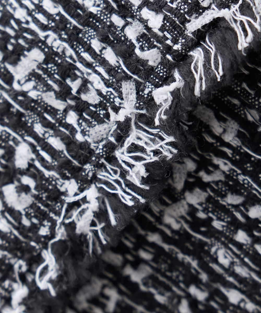 KAJCD01119 a.v.v Elmi(アー・ヴェ・ヴェ) 【低身長サイズ】ミックスツイードペプラムジレ アイボリー