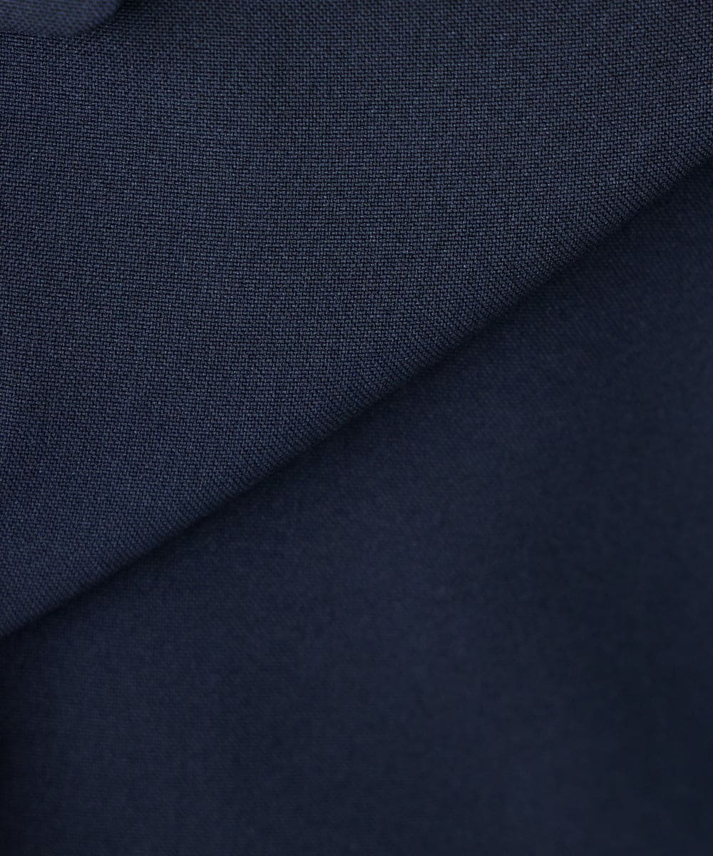 KAJFE20099 a.v.v Elmi(アー・ヴェ・ヴェ) 【低身長サイズ】【洗える/UVカット】リネンライクストレッチダブルジレジャケット ネイビー