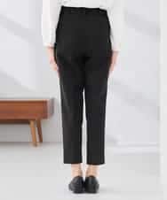 KALCD01079 a.v.v Elmi(アー・ヴェ・ヴェ) 【低身長サイズ】【洗える/ストレッチ/セットアップ対応】ダブルクロステーパードパンツ ネイビー