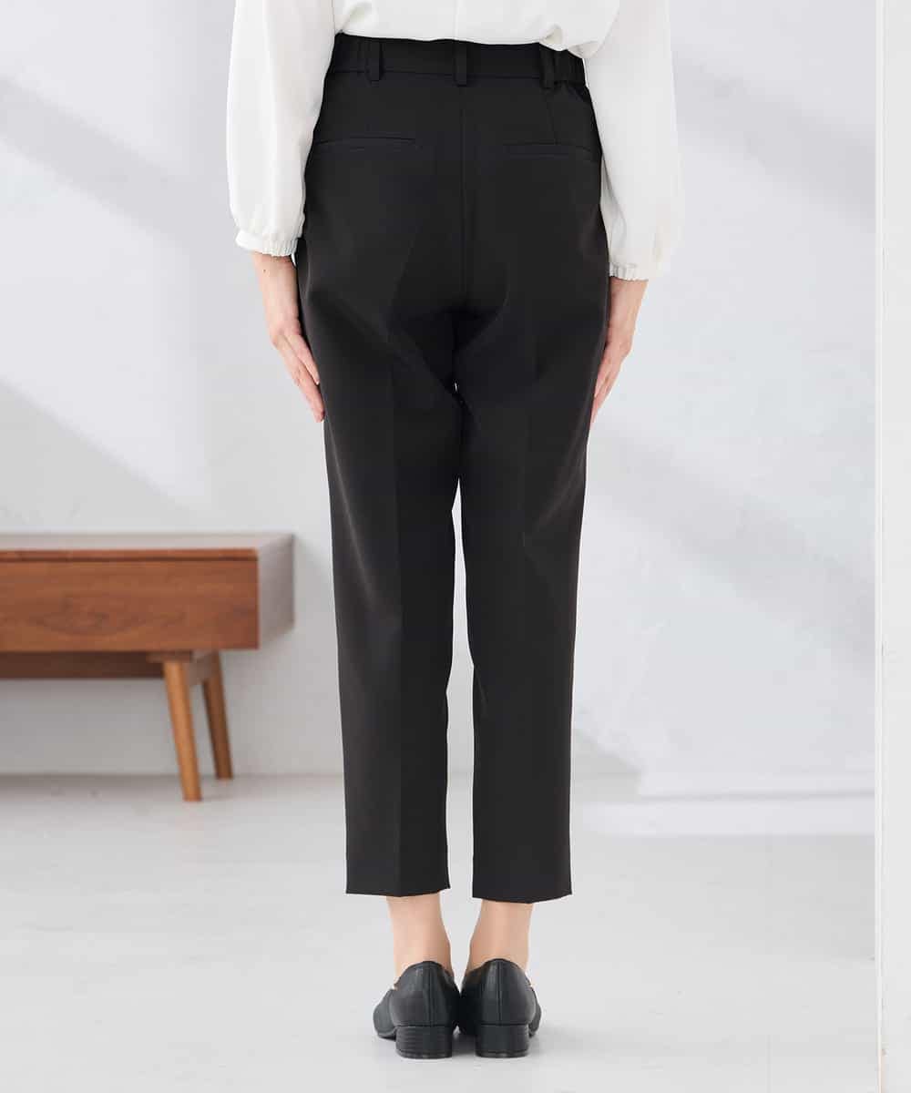 KALCD01079 a.v.v Elmi(アー・ヴェ・ヴェ) 【低身長サイズ】【洗える/ストレッチ/セットアップ対応】ダブルクロステーパードパンツ ネイビー