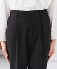 KALCD01079 a.v.v Elmi(アー・ヴェ・ヴェ) 【低身長サイズ】【洗える/ストレッチ/セットアップ対応】ダブルクロステーパードパンツ ネイビー