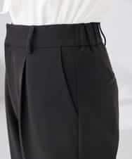 KALCD01079 a.v.v Elmi(アー・ヴェ・ヴェ) 【低身長サイズ】【洗える/ストレッチ/セットアップ対応】ダブルクロステーパードパンツ ネイビー