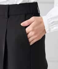 KALCD02079 a.v.v Elmi(アー・ヴェ・ヴェ) 【低身長サイズ】【洗える/ストレッチ/セットアップ対応】ダブルクロスワイドパンツ ネイビー