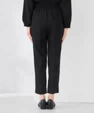 KALCD04069 a.v.v Elmi(アー・ヴェ・ヴェ) 【低身長サイズ】サテンテーパードパンツ【洗える/速乾/毛玉になりにくい/イージーケア】 ネイビー