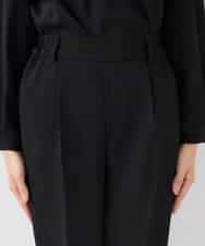 KALCD04069 a.v.v Elmi(アー・ヴェ・ヴェ) 【低身長サイズ】サテンテーパードパンツ【洗える/速乾/毛玉になりにくい/イージーケア】 ネイビー