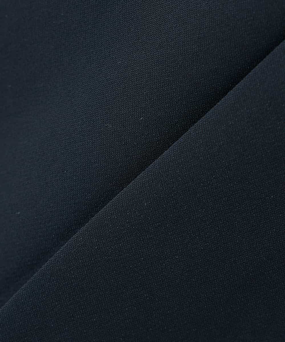 KALCD04069 a.v.v Elmi(アー・ヴェ・ヴェ) 【低身長サイズ】サテンテーパードパンツ【洗える/速乾/毛玉になりにくい/イージーケア】 ネイビー