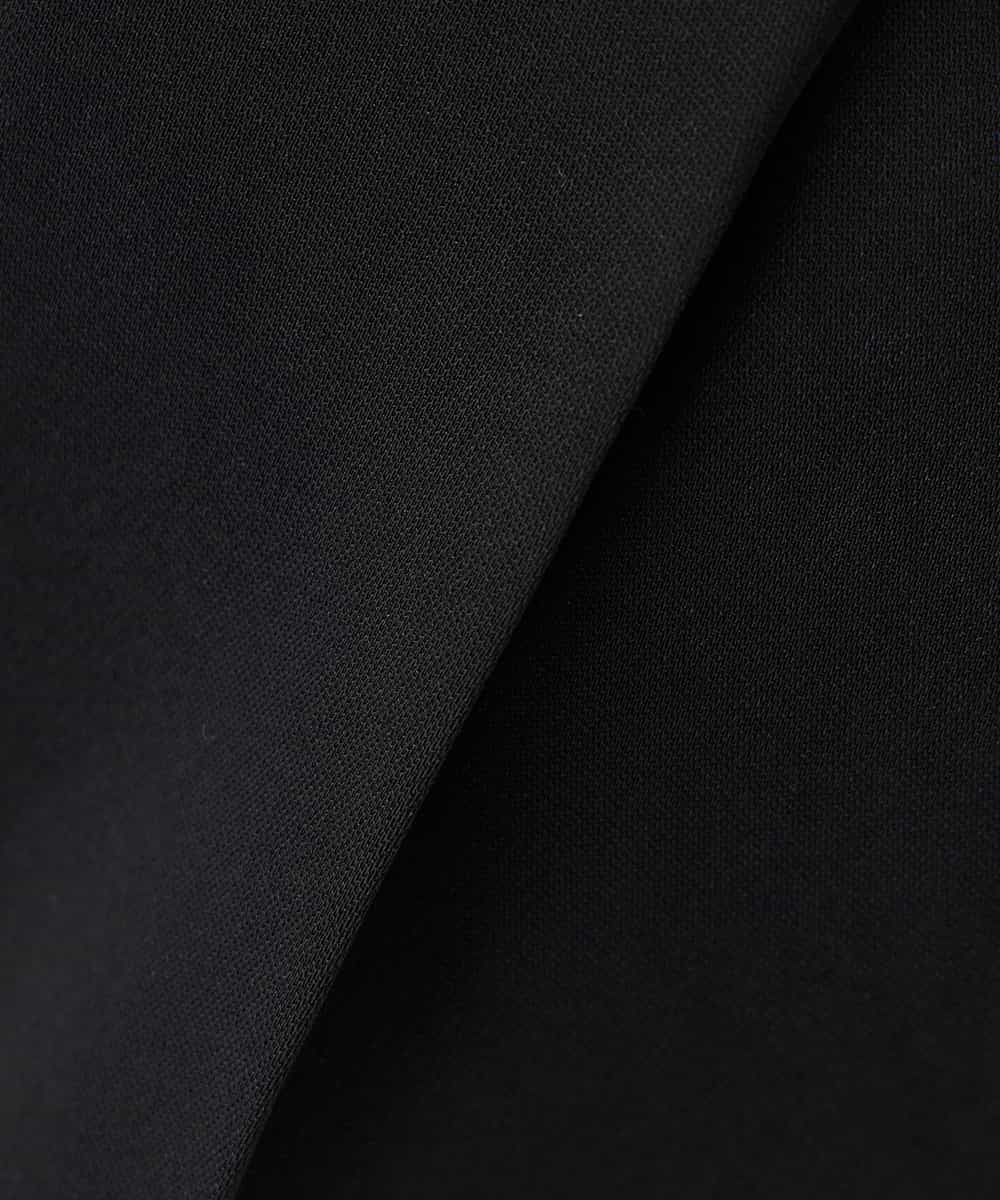 KALCD04069 a.v.v Elmi(アー・ヴェ・ヴェ) 【低身長サイズ】サテンテーパードパンツ【洗える/速乾/毛玉になりにくい/イージーケア】 ネイビー